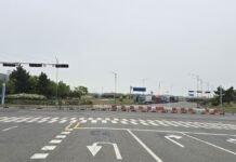 광양항 항만1로 교차로 직진 차단…신호등 가동 보류, 시민 불편 커져