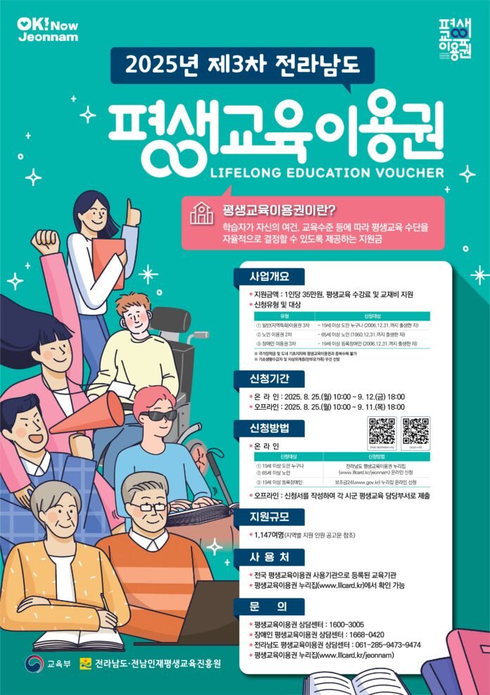 평생교육이용권+포스터