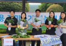 광양 서천변 장미공원, 버려지는 장미 줄기로 ‘자원순환 가치’ 피웠다