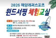 광양시, 2026 해양레저스포츠 윈드서핑 체험교실 운영