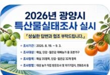 광양시 특산물 실태조사